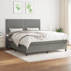 Boxspringbett mit dunkelgrauer Stoffmatratze 160x200 cm von , Betten und Lattenroste - Ref: Foro24-3141706, Preis: 547,21 €, ...