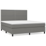 Boxspringbett mit dunkelgrauer Stoffmatratze 160x200 cm von , Betten und Lattenroste - Ref: Foro24-3141706, Preis: 547,21 €, ...