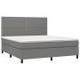 Boxspringbett mit dunkelgrauer Stoffmatratze 160x200 cm von , Betten und Lattenroste - Ref: Foro24-3141706, Preis: 547,21 €, ...