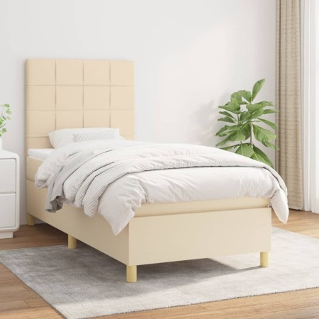 Boxspringbett mit cremefarbener Stoffmatratze 80x200 cm von , Betten und Lattenroste - Ref: Foro24-3142294, Preis: 323,54 €, ...