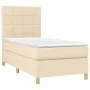 Box spring bed with cream fabric mattress 80x200 cm by , Beds and slatted bases - Ref: Foro24-3142294, Price: 337,40 €, Disco...