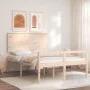 Bed for seniors with solid wood headboard 140x200cm by , Beds and slatted bases - Ref: Foro24-3195481, Price: 162,06 €, Disco...