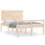 Bed for seniors with solid wood headboard 140x200cm by , Beds and slatted bases - Ref: Foro24-3195481, Price: 164,18 €, Disco...