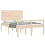 Bed for seniors with solid wood headboard 140x200cm by , Beds and slatted bases - Ref: Foro24-3195481, Price: 162,06 €, Disco...