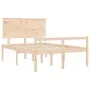 Bed for seniors with solid wood headboard 140x200cm by , Beds and slatted bases - Ref: Foro24-3195481, Price: 162,06 €, Disco...