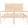 Bed for seniors with solid wood headboard 140x200cm by , Beds and slatted bases - Ref: Foro24-3195481, Price: 162,06 €, Disco...
