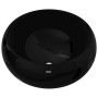 Lavabo redondo de cerámica negro 40x15 cm de vidaXL, Lavabos - Ref: Foro24-142735, Precio: 68,01 €, Descuento: %