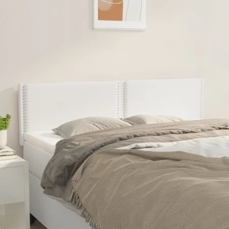 Headboards 2 units white synthetic leather 72x5x78/88 cm by , Headboards and footboards - Ref: Foro24-345933, Price: 58,83 €,...