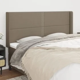 Headboard with ears in taupe gray fabric 203x16x118/128 cm by , Headboards and footboards - Ref: Foro24-3119466, Price: 103,3...