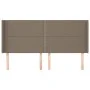 Headboard with ears in taupe gray fabric 203x16x118/128 cm by , Headboards and footboards - Ref: Foro24-3119466, Price: 103,3...