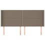 Kopfteil mit Ohren aus taupegrauem Stoff, 203 x 16 x 118/128 cm von , Kopf- und Fußteile - Ref: Foro24-3119466, Preis: 105,32...