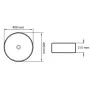Lavabo redondo de cerámica negro 40x15 cm de vidaXL, Lavabos - Ref: Foro24-142735, Precio: 59,79 €, Descuento: %