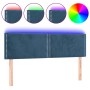 LED-Kopfteil aus dunkelbraunem Samt, 144 x 5 x 78/88 cm von , Kopf- und Fußteile - Ref: Foro24-3121524, Preis: 56,48 €, Rabat...