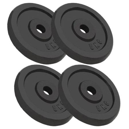 Cast iron weight plates 4 units 4x5 kg by vidaXL, free weight - Ref: Foro24-91392, Price: 92,04 €, Discount: %