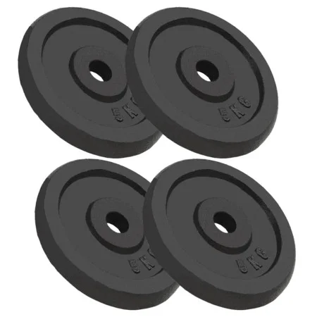 Cast iron weight plates 4 units 4x5 kg by vidaXL, free weight - Ref: Foro24-91392, Price: 90,11 €, Discount: %