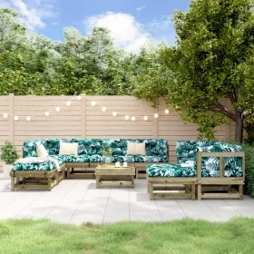 Garden furniture set 11 pieces impregnated pine wood by , Garden sets - Ref: Foro24-3186416, Price: 551,65 €, Discount: %