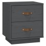 Nachttische 2 Stück massives graues Kiefernholz 40x34x45 cm von vidaXL, Nachttische - Ref: Foro24-818330, Preis: 97,31 €, Rab...