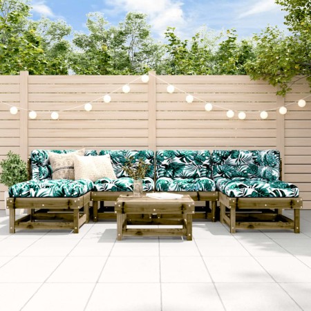 Garden furniture set 7 pieces impregnated pine wood by , Garden sets - Ref: Foro24-3186346, Price: 374,88 €, Discount: %