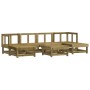 Garden furniture set 7 pieces impregnated pine wood by , Garden sets - Ref: Foro24-3186346, Price: 374,88 €, Discount: %