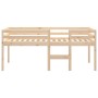 Solid pine wood high bed 90x190 cm by , Beds and slatted bases - Ref: Foro24-821614, Price: 133,86 €, Discount: %