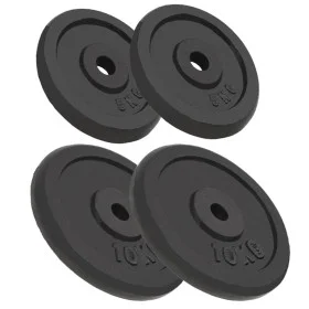 Cast iron weight plates 4 pcs 2x10 kg+2x5 kg by vidaXL, free weight - Ref: Foro24-91395, Price: 132,95 €, Discount: %