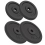 Gusseisen-Hantelscheiben 4 Stück 2x10 kg+2x5 kg von vidaXL, freies Gewicht - Ref: Foro24-91395, Preis: 135,80 €, Rabatt: %