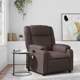 Massage-Sessel mit verstellbarer Rückenlehne aus braunem Kunstleder. von , Sessel - Ref: Foro24-373531, Preis: 240,96 €, Raba...