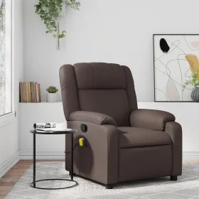 Sillón de masaje reclinable cuero sintético marrón by , Armchairs - Ref: Foro24-373531, Price: 237,34 €, Discount: %