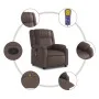 Sillón de masaje reclinable cuero sintético marrón by , Armchairs - Ref: Foro24-373531, Price: 237,05 €, Discount: %