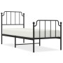 Bettgestell mit Kopfteil und schwarzem Metallfußteil 75x190 cm von , Betten und Lattenroste - Ref: Foro24-373895, Preis: 69,1...