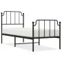 Estructura de cama con cabecero y estribo metal negro 75x190 cm de , Camas y somieres - Ref: Foro24-373895, Precio: 68,04 €, ...