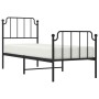 Bettgestell mit Kopfteil und schwarzem Metallfußteil 75x190 cm von , Betten und Lattenroste - Ref: Foro24-373895, Preis: 69,1...