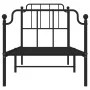 Estructura de cama con cabecero y estribo metal negro 75x190 cm de , Camas y somieres - Ref: Foro24-373895, Precio: 68,04 €, ...