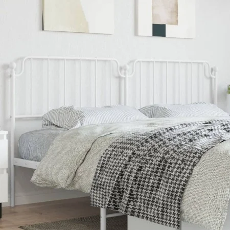 White metal headboard 193 cm by , Headboards and footboards - Ref: Foro24-373973, Price: 30,71 €, Discount: %