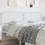 White metal headboard 193 cm by , Headboards and footboards - Ref: Foro24-373973, Price: 30,71 €, Discount: %
