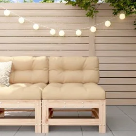 Sofá central de jardín madera maciza de pino by , Modular outdoor sofas - Ref: Foro24-825611, Price: 62,76 €, Discount: %