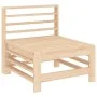 Sofá central de jardín madera maciza de pino by , Modular outdoor sofas - Ref: Foro24-825611, Price: 62,76 €, Discount: %