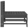 Mittleres Gartensofa aus massivem grauem Kiefernholz. von , Modulare Sofas für den Außenbereich - Ref: Foro24-825613, Preis: ...