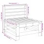Mittleres Gartensofa aus massivem grauem Kiefernholz. von , Modulare Sofas für den Außenbereich - Ref: Foro24-825613, Preis: ...