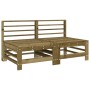Zwei mittlere Gartensofas aus imprägniertem Kiefernholz von , Modulare Sofas für den Außenbereich - Ref: Foro24-825645, Preis...