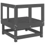 Massive Ecksitzgarnitur aus grauem Kiefernholz. von , Modulare Sofas für den Außenbereich - Ref: Foro24-825368, Preis: 70,70 ...
