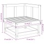 Massive Ecksitzgarnitur aus grauem Kiefernholz. von , Modulare Sofas für den Außenbereich - Ref: Foro24-825368, Preis: 71,67 ...