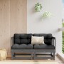Sofás de esquina de jardín 2 uds madera maciza de pino gris by , Modular outdoor sofas - Ref: Foro24-825396, Price: 127,70 €,...