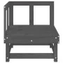 Ecksofas für den Garten, 2 Stück, Massivholz aus grauer Kiefer von , Modulare Sofas für den Außenbereich - Ref: Foro24-825396...
