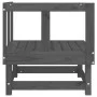 Ecksofas für den Garten, 2 Stück, Massivholz aus grauer Kiefer von , Modulare Sofas für den Außenbereich - Ref: Foro24-825396...