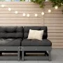 Sofá central de jardín madera maciza de pino gris by , Modular outdoor sofas - Ref: Foro24-825375, Price: 68,53 €, Discount: %