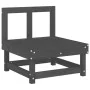 Mittleres Gartensofa aus massivem grauem Kiefernholz. von , Modulare Sofas für den Außenbereich - Ref: Foro24-825375, Preis: ...