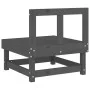Mittleres Gartensofa aus massivem grauem Kiefernholz. von , Modulare Sofas für den Außenbereich - Ref: Foro24-825375, Preis: ...