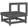 Sofá central de jardín madera maciza de pino gris by , Modular outdoor sofas - Ref: Foro24-825375, Price: 69,48 €, Discount: %