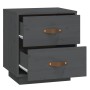 Nachttische 2 Stück massives graues Kiefernholz 40x34x45 cm von vidaXL, Nachttische - Ref: Foro24-818330, Preis: 97,31 €, Rab...